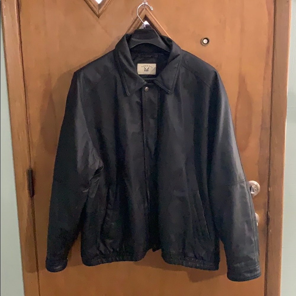 Black leather jacket